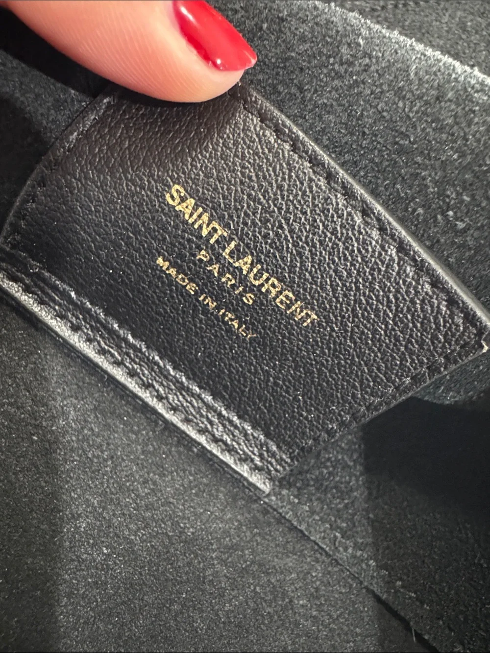 Authentic Black YSL Shopping Tote